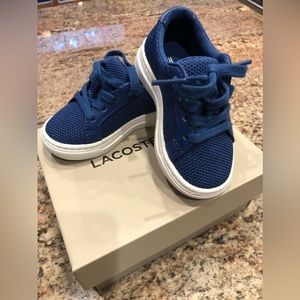 Toddler sneakers size 5 from Lacoste.